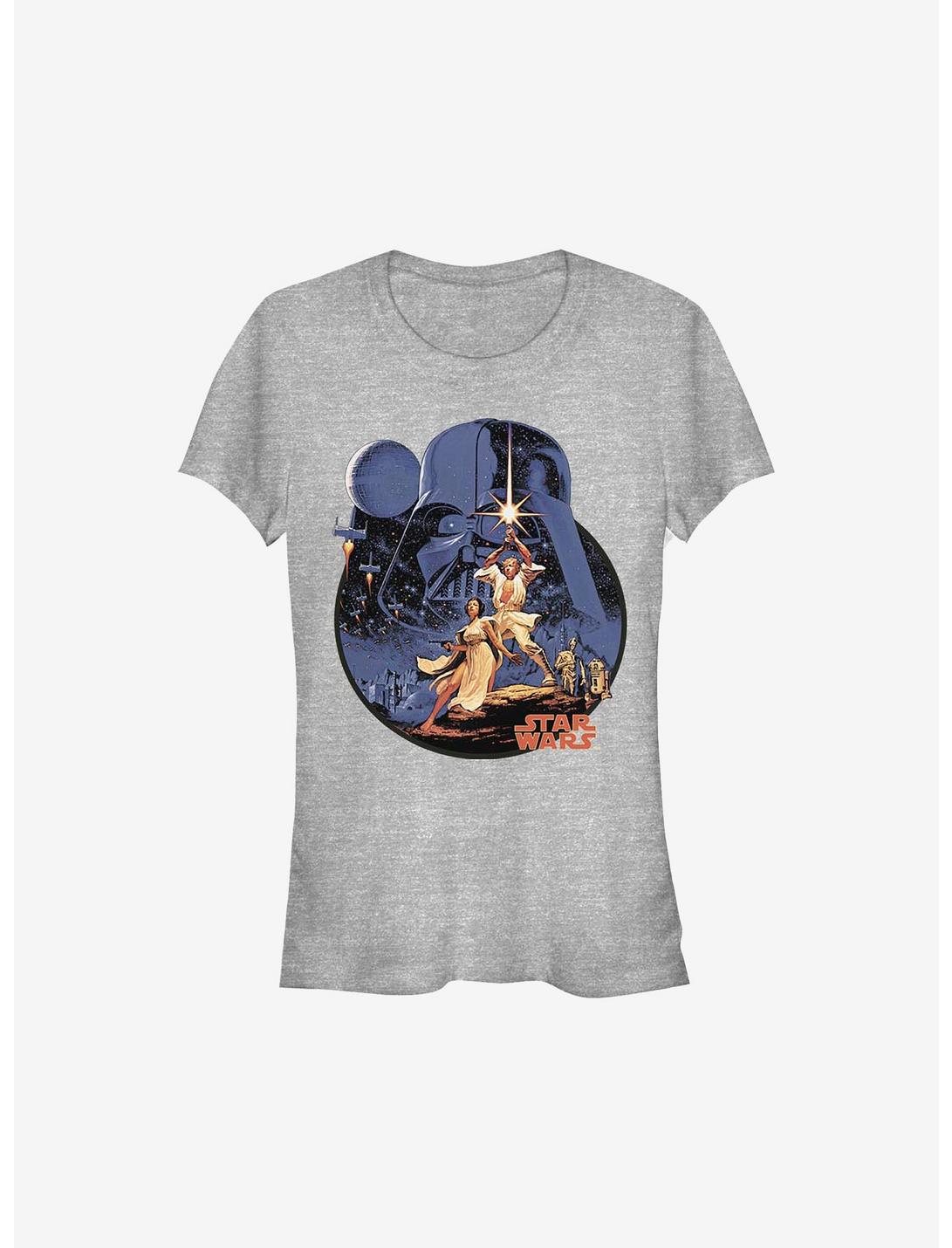 Star Wars Stellar Vintage Girls T-Shirt, ATH HTR, hi-res