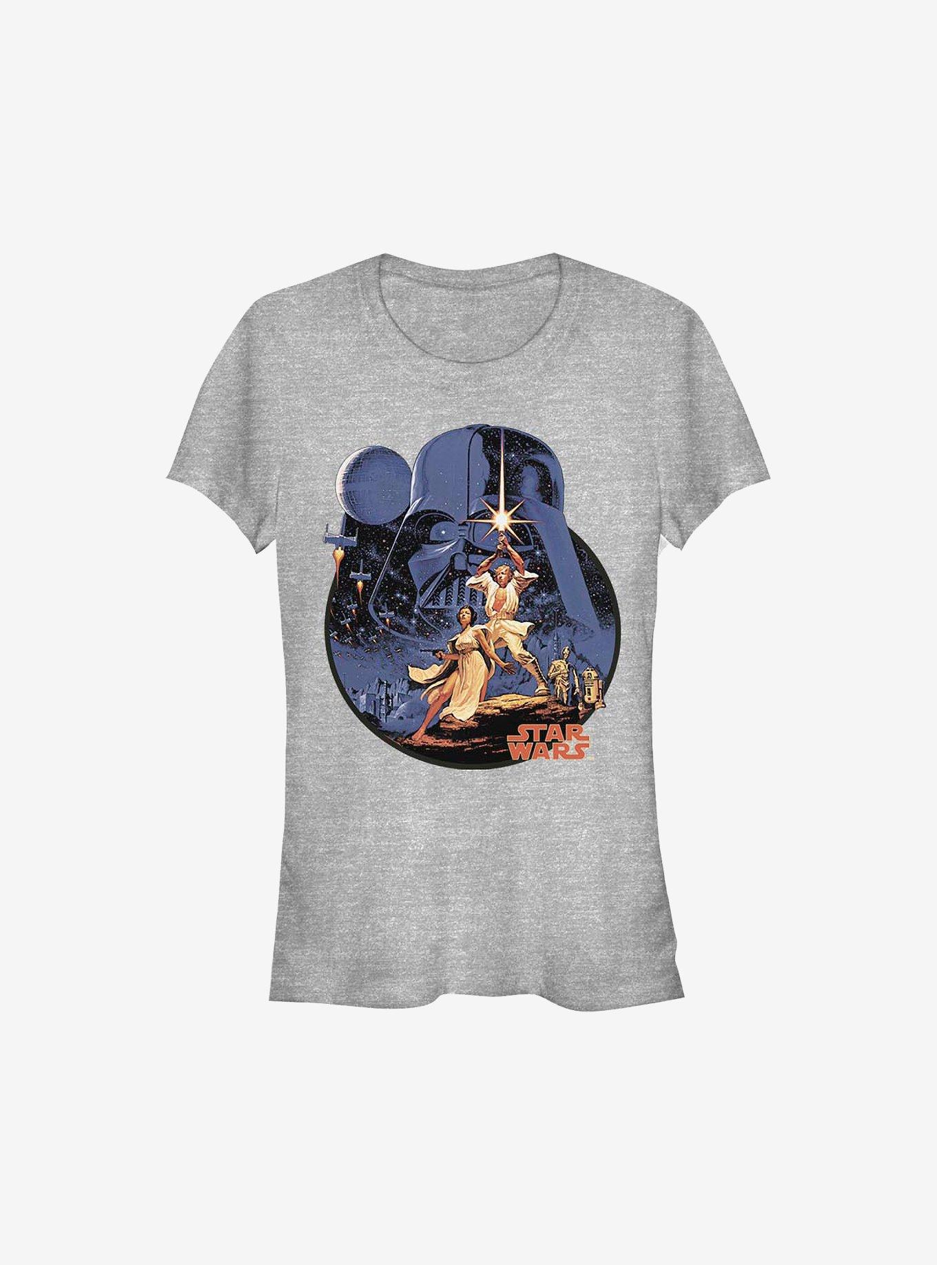 Star Wars Stellar Vintage Girls T-Shirt, ATH HTR, hi-res