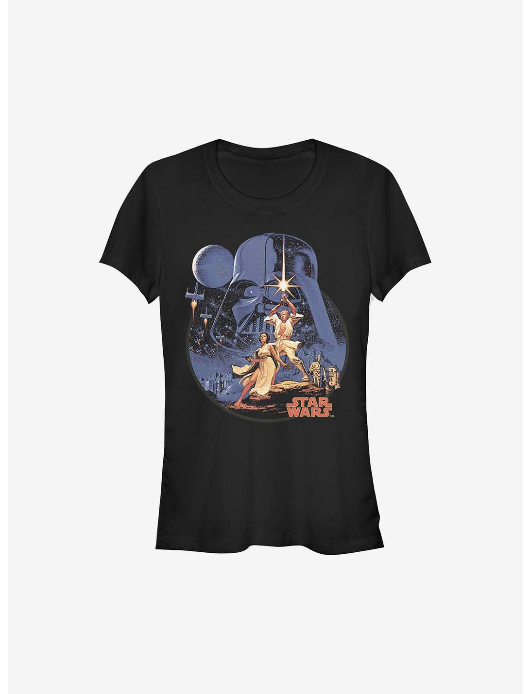 Star Wars Stellar Vintage Girls T-Shirt, BLACK, hi-res