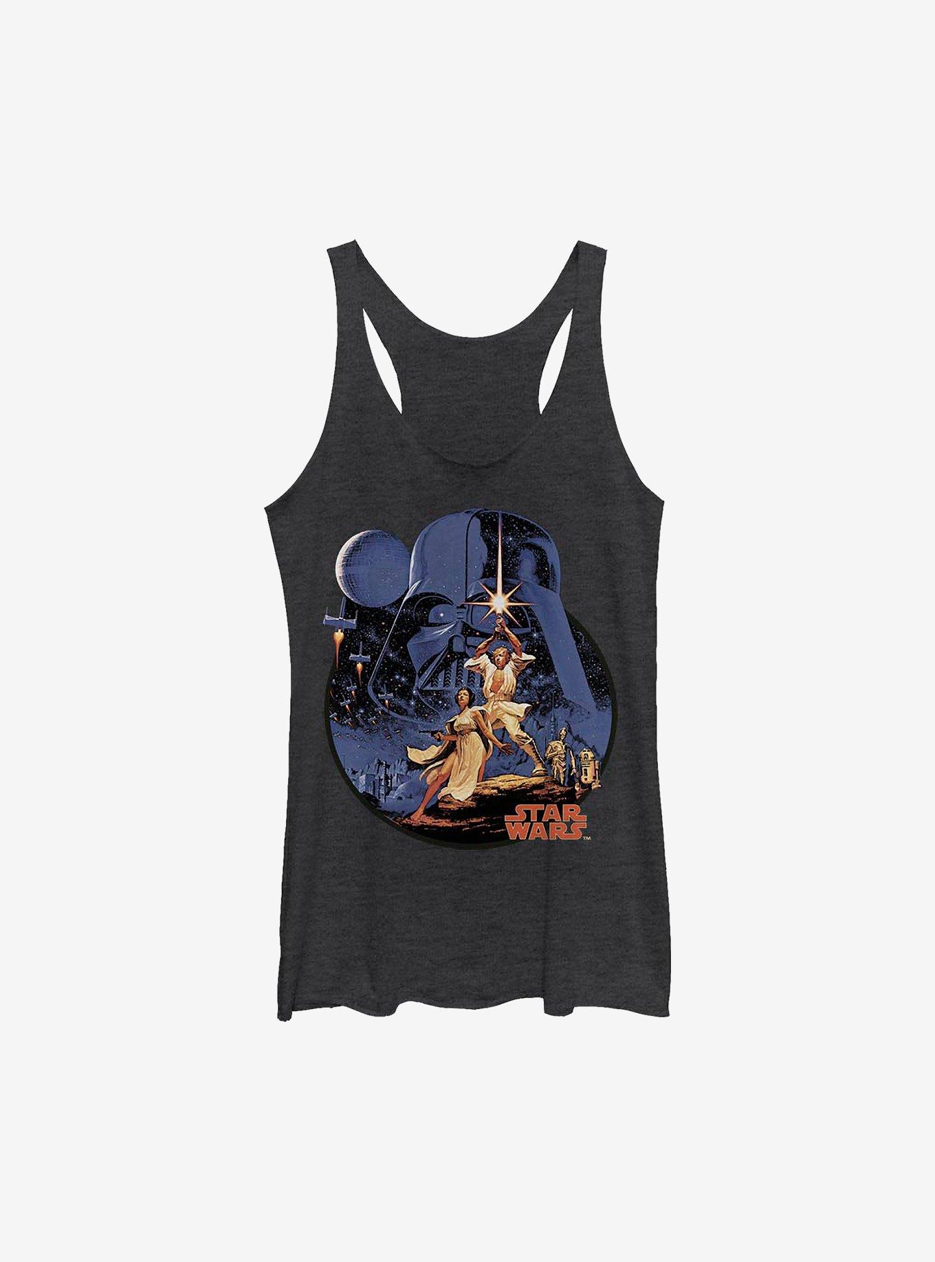 Star Wars Stellar Vintage Girls Tank, BLK HTR, hi-res