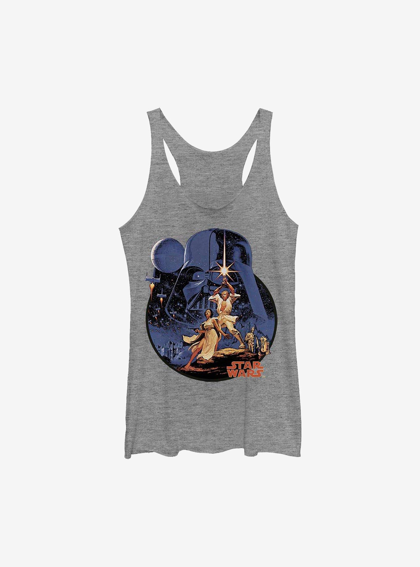 Star Wars Stellar Vintage Girls Tank, GRAY HTR, hi-res