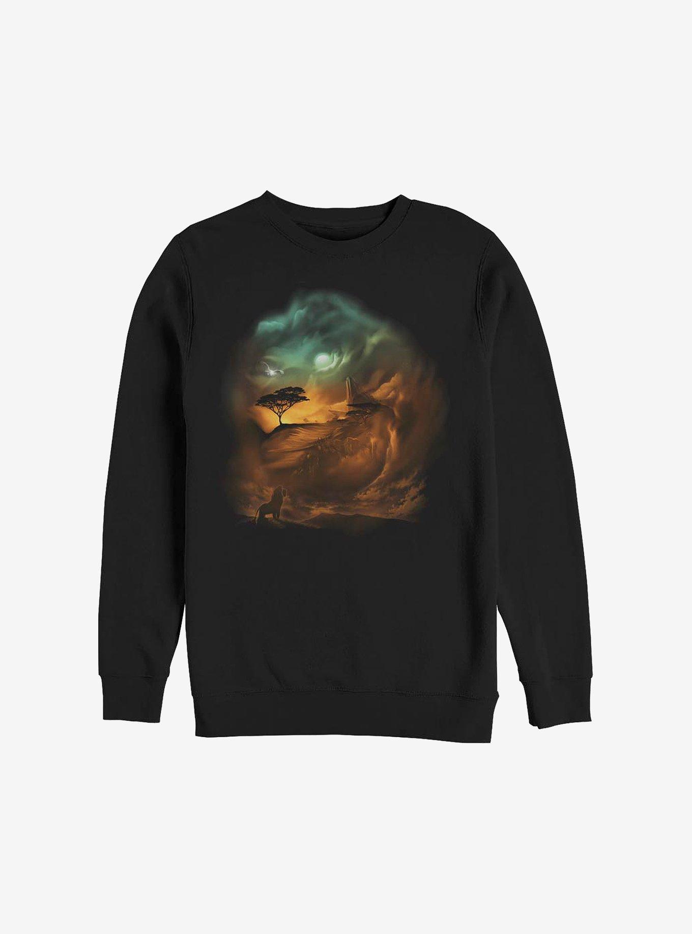 Disney The Lion King Birth Of A King Crew Sweatshirt, BLACK, hi-res