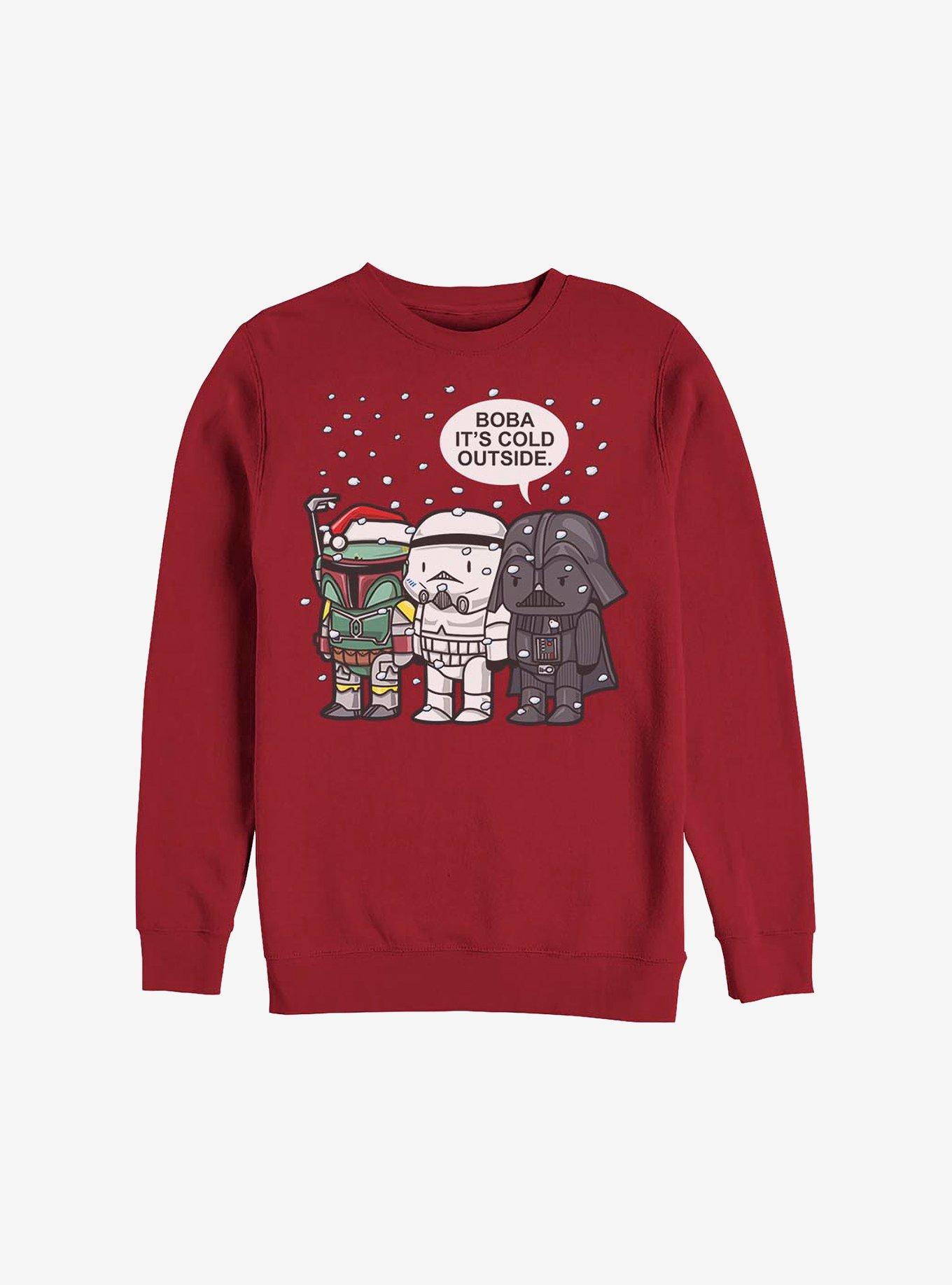 Star Wars Boba It's Cold Crew Sweatshirt, RED, hi-res