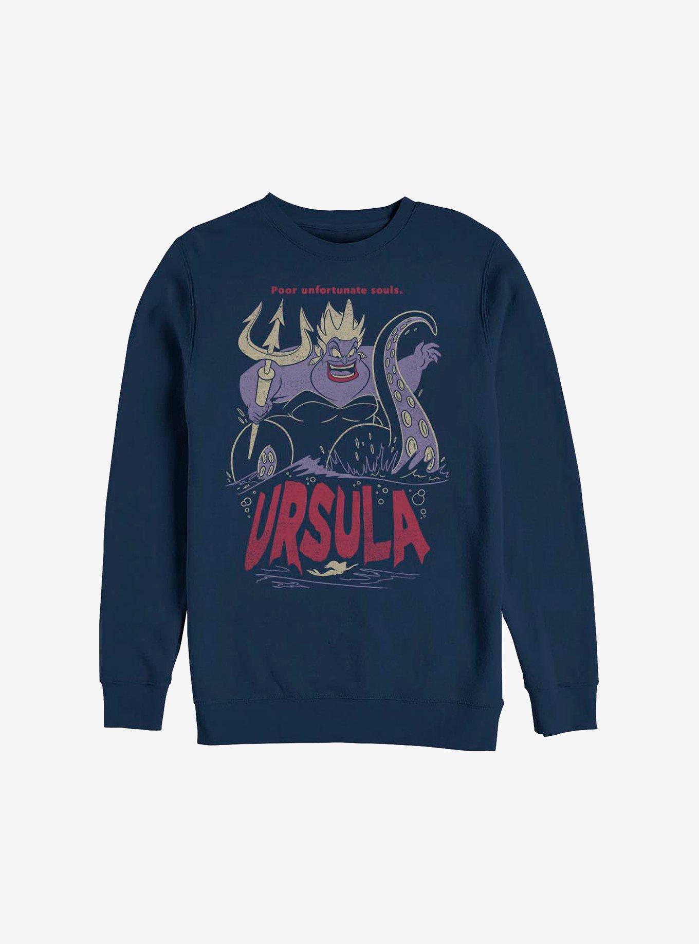 Disney The Little Mermaid Ursula The Sea Witch Crew Sweatshirt, NAVY, hi-res