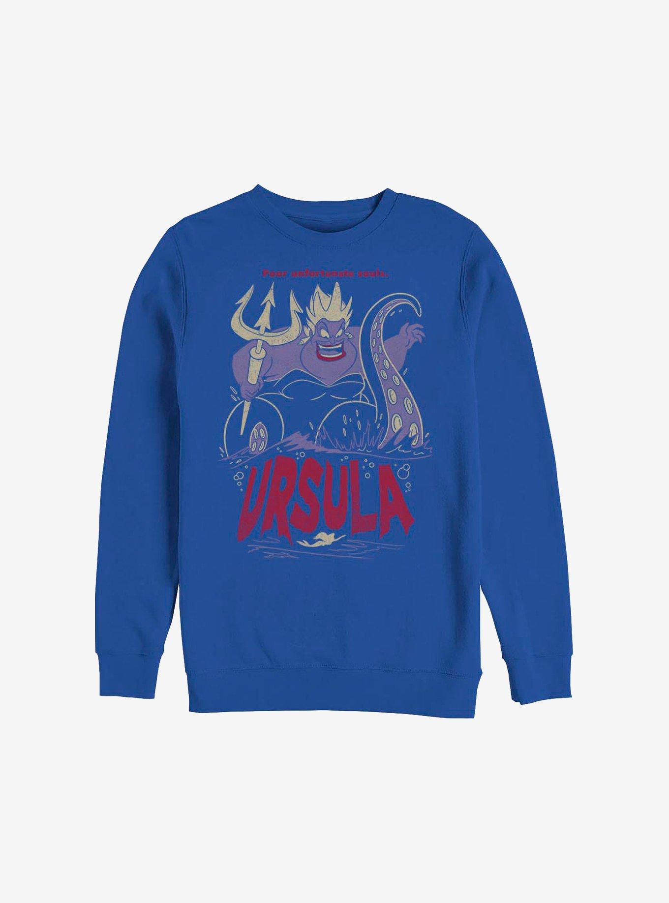 Disney The Little Mermaid Ursula The Sea Witch Crew Sweatshirt, ROYAL, hi-res