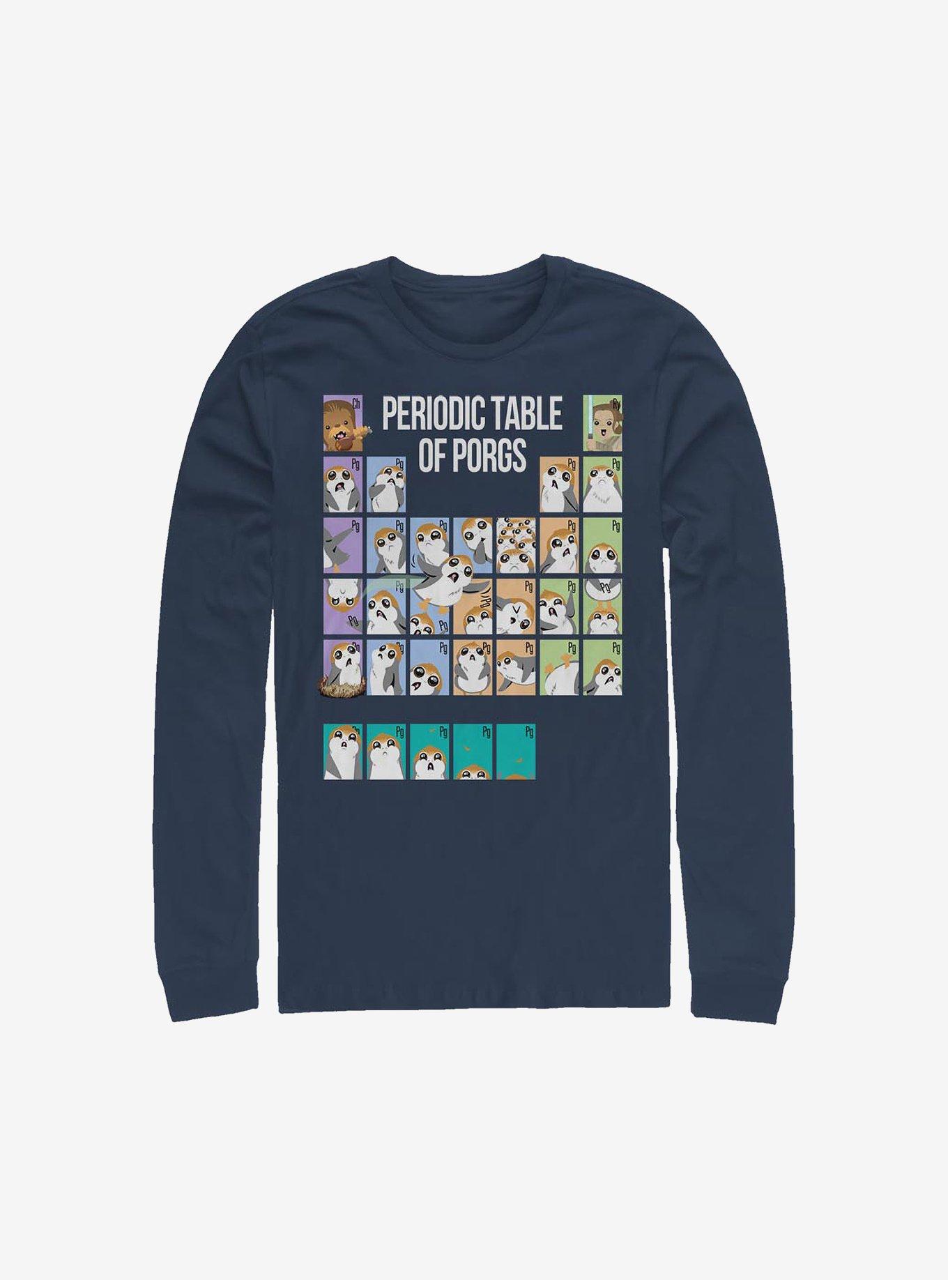 Star Wars: The Last Jedi Porg Table Long-Sleeve T-Shirt, NAVY, hi-res
