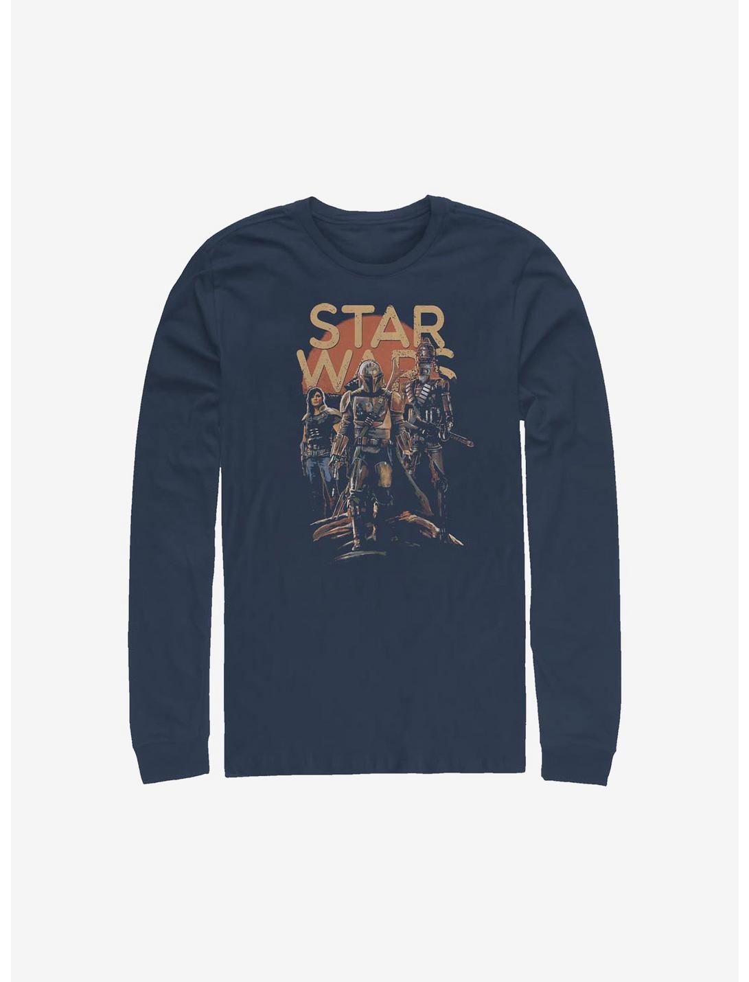 Star Wars The Mandalorian Few Credits More Long-Sleeve T-Shirt, NAVY, hi-res