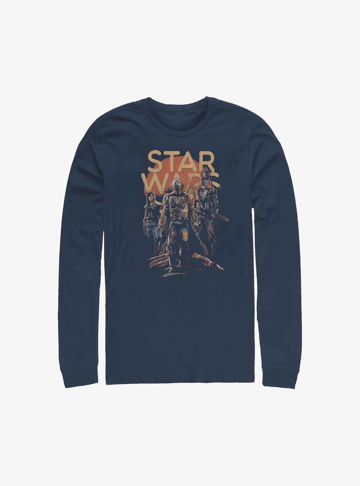 Star Wars The Mandalorian Few Credits More Long-Sleeve T-Shirt, NAVY, hi-res