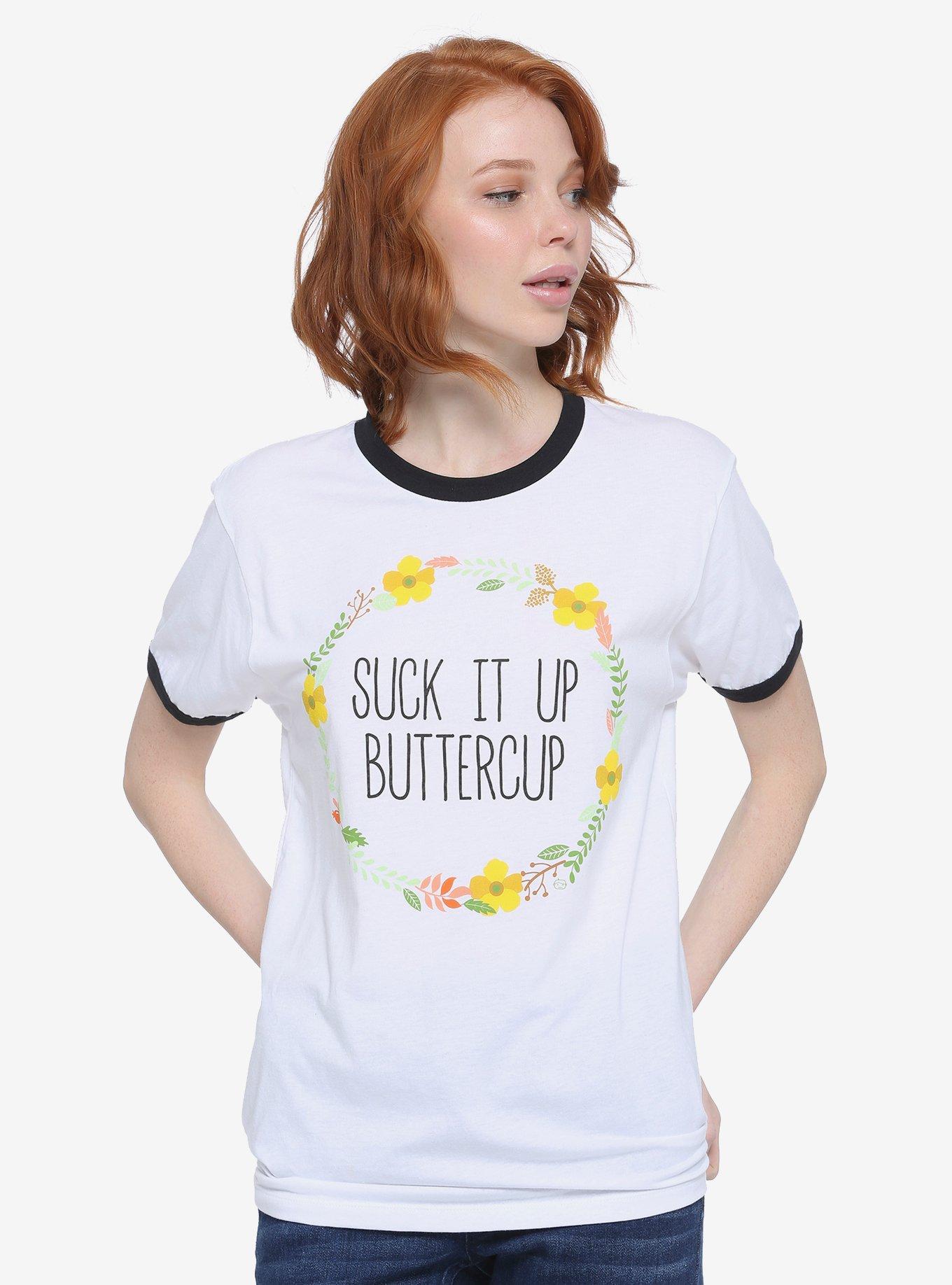 Suck It Up Buttercup Girls Ringer T-Shirt, MULTI, hi-res