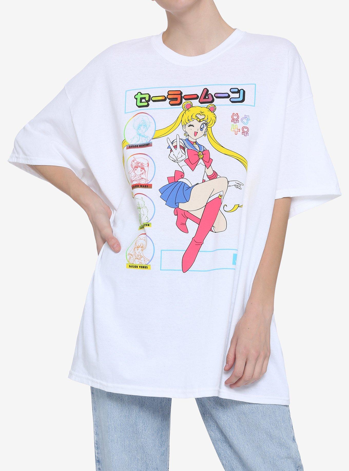 Sailor Moon Rainbow Guardians Oversized Girls T-Shirt, MULTI, hi-res