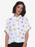 Disney Mickey Mouse Fruit Heads Oversized Girls Woven Button-Up, MULTI, hi-res