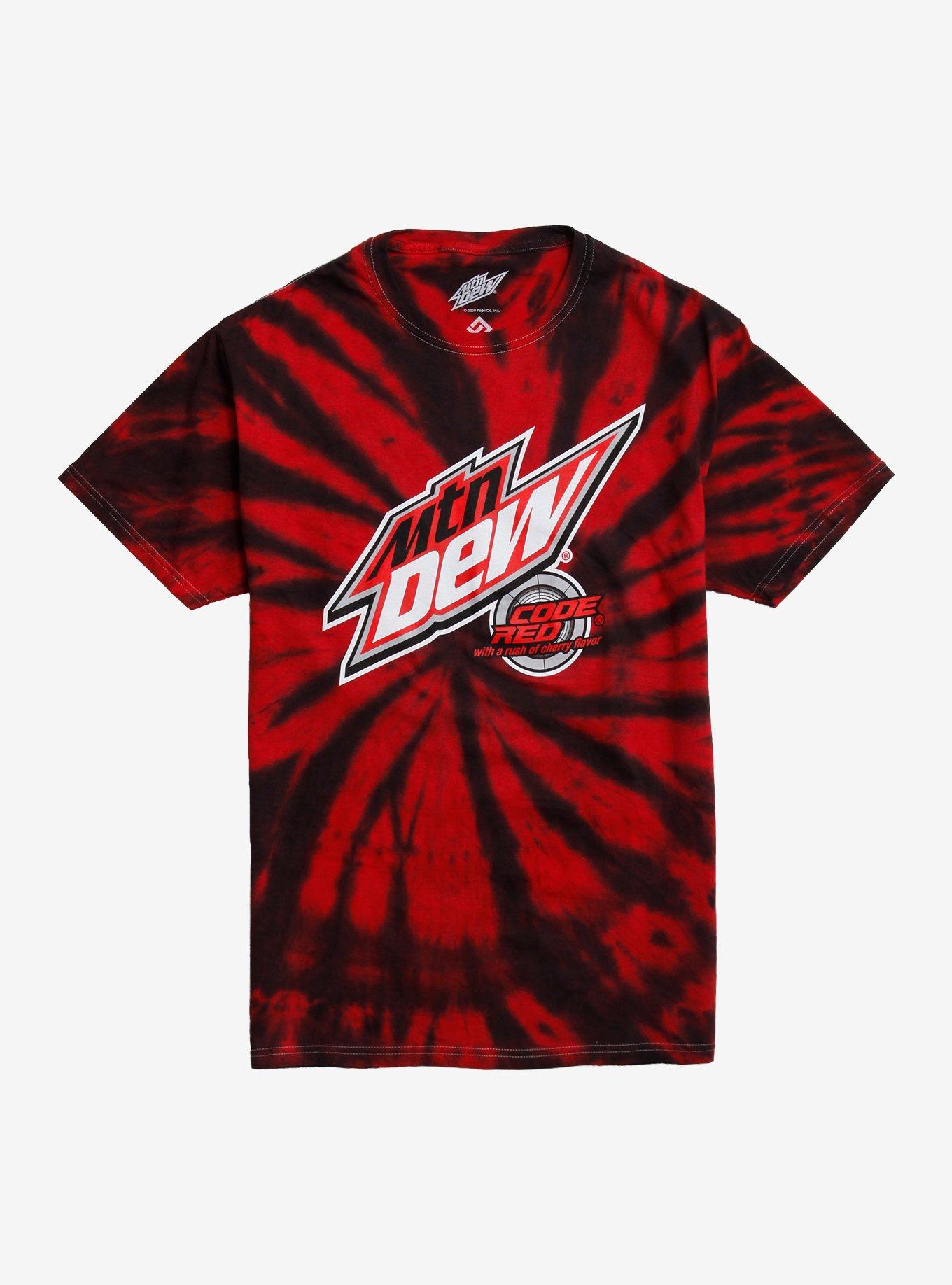 Mountain Dew Code Red Tie Dye T Shirt