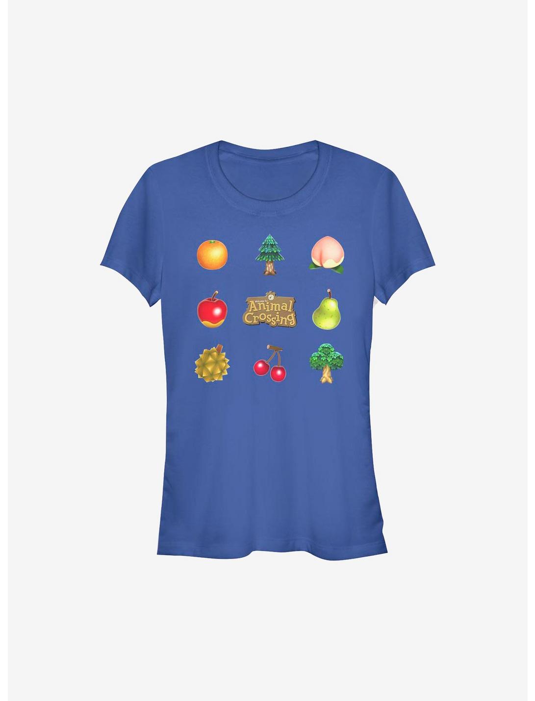 Nintendo Animal Crossing Items Girls T-Shirt, ROYAL, hi-res