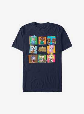 Nintendo Animal Crossing 8 Character Paste Up T-Shirt, , hi-res