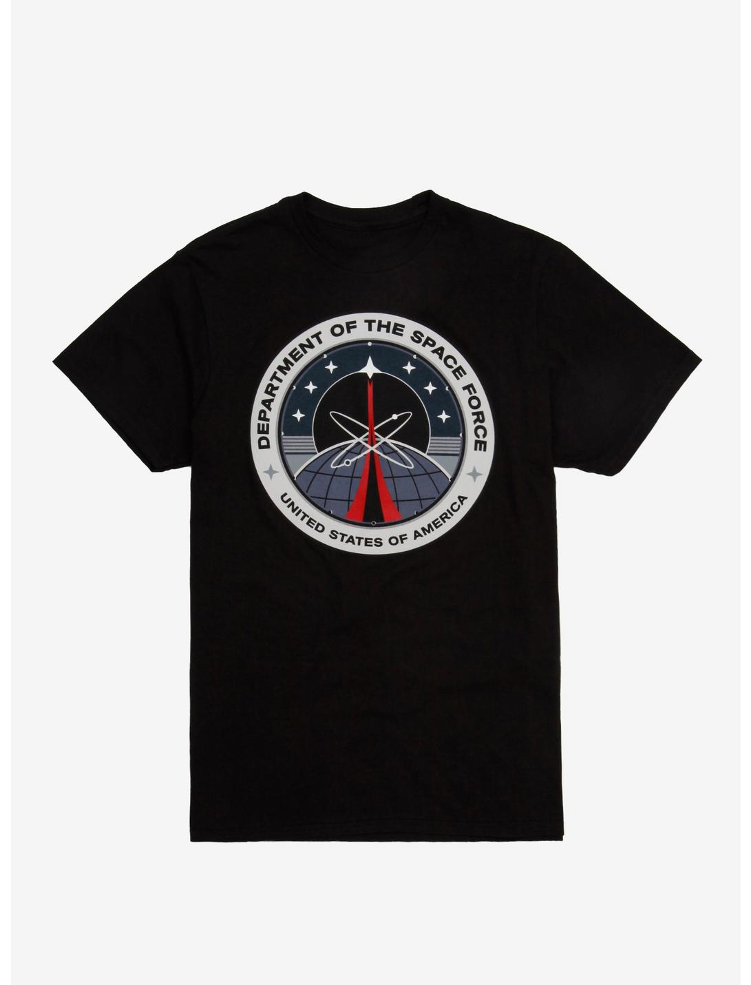 Space Force Department Logo T-Shirt, BLACK, hi-res