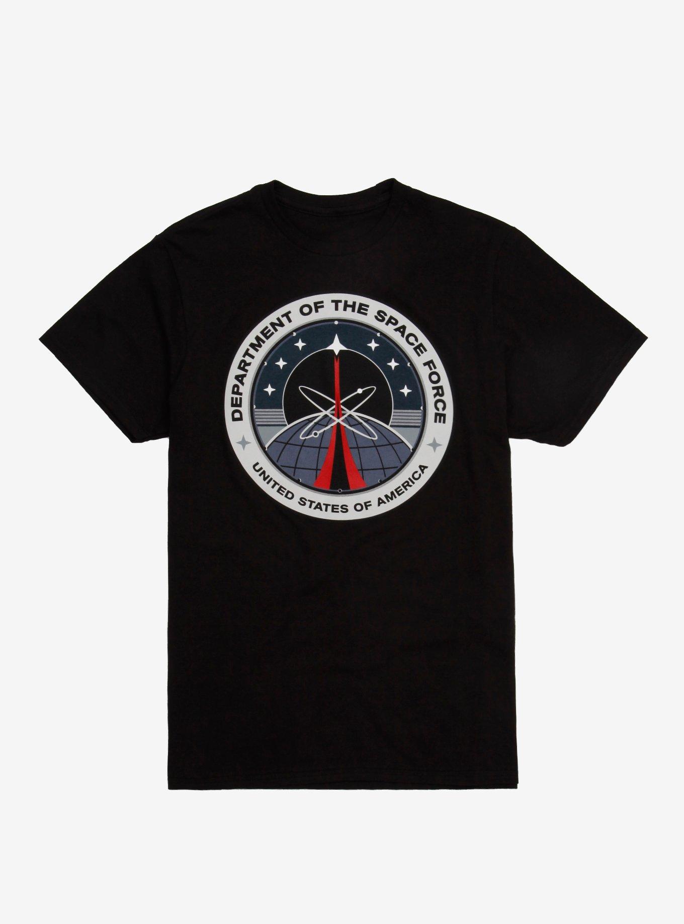 Space Force Department Logo T-Shirt, BLACK, hi-res