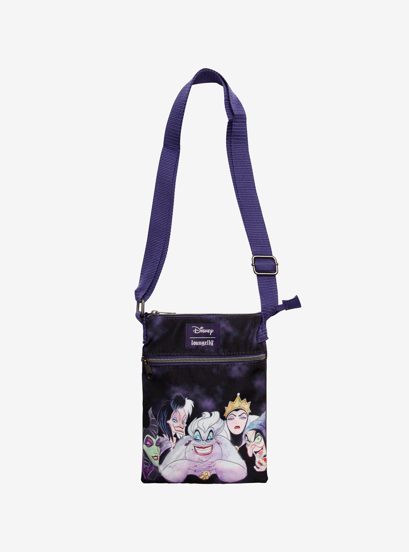 LOUNGEFLY DISNEY VILLAINS HANDBAG PURSE SATCHEL CROSSBODY FAUX LEATHER EUC  CLEAN