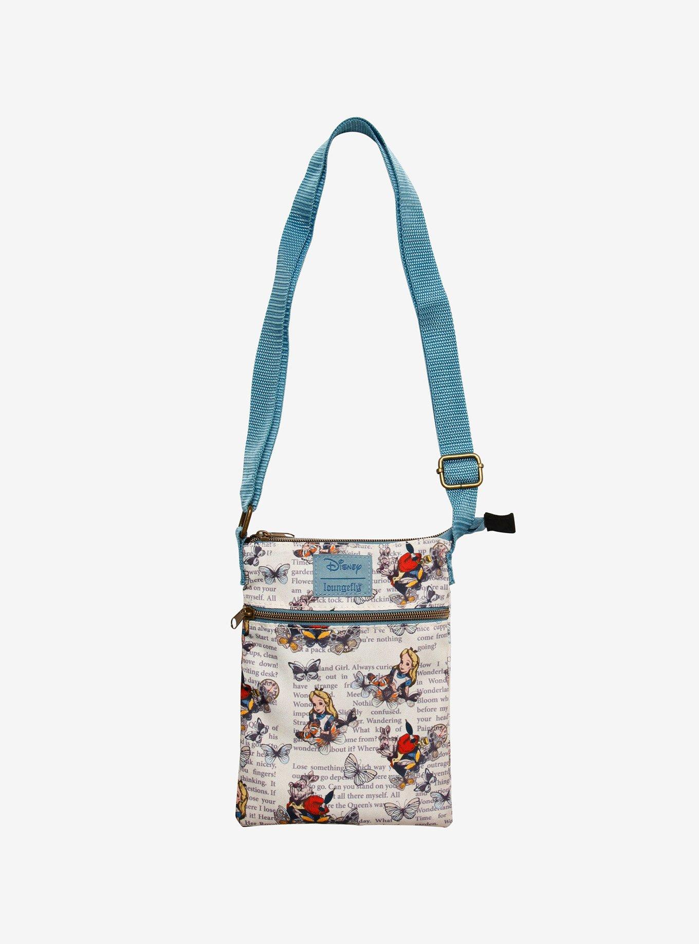 Alice in Wonderland Tote Bag, Rabbit Motion Cups Hearts and Flower