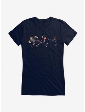 The Last Kids On Earth Group In Action Girls T-Shirt, NAVY, hi-res
