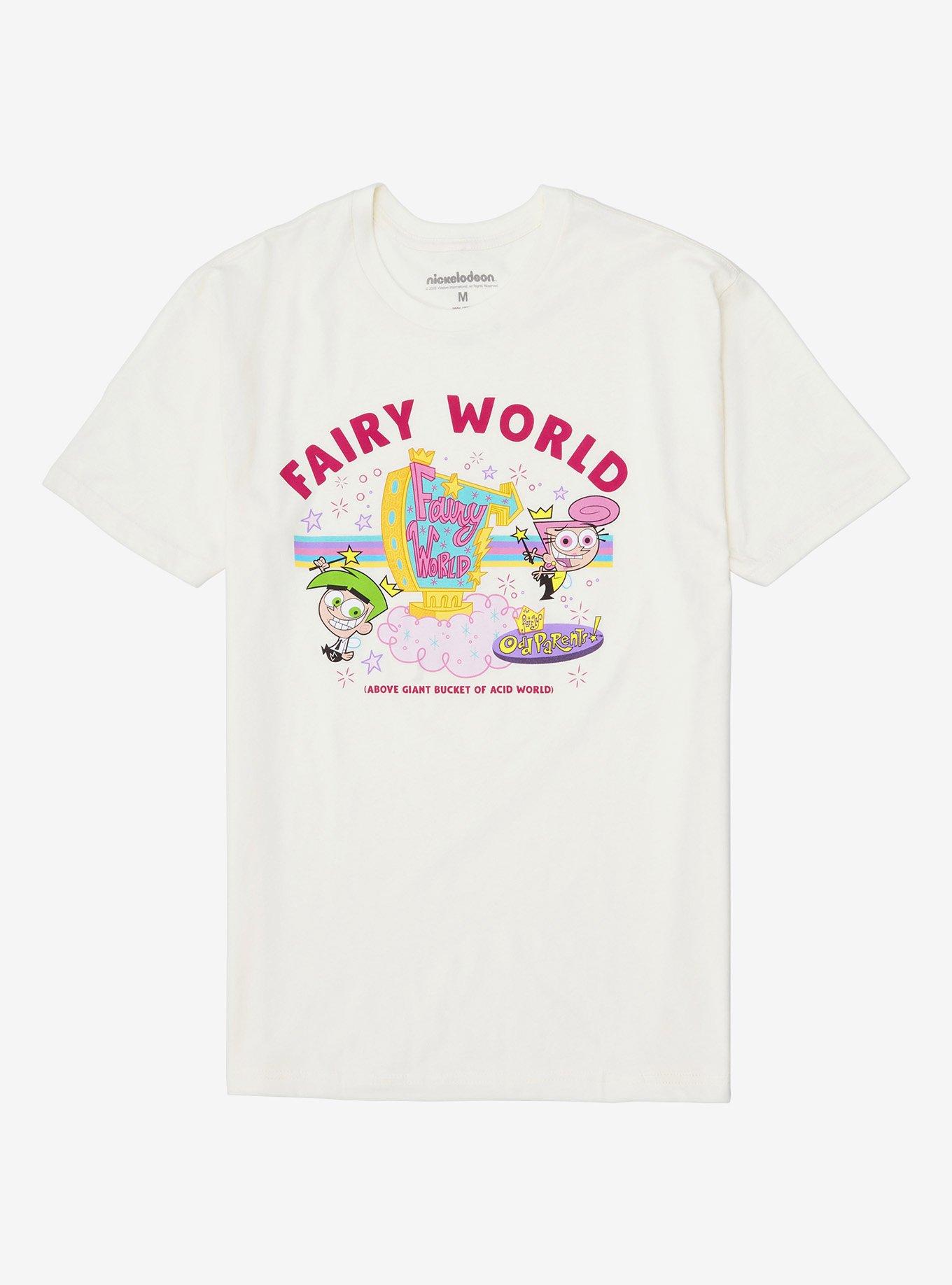 The Fairly OddParents Fairy World T-Shirt - BoxLunch Exclusive, WHITE, hi-res