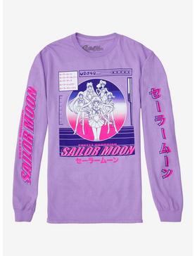 Sailor Moon Group Katakana Vaporwave Long Sleeve T-Shirt - BoxLunch Exclusive, , hi-res