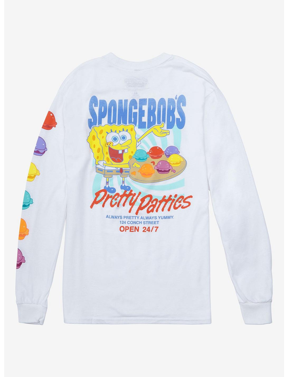 SpongeBob SquarePants Pretty Patties Long Sleeve T-Shirt, WHITE, hi-res