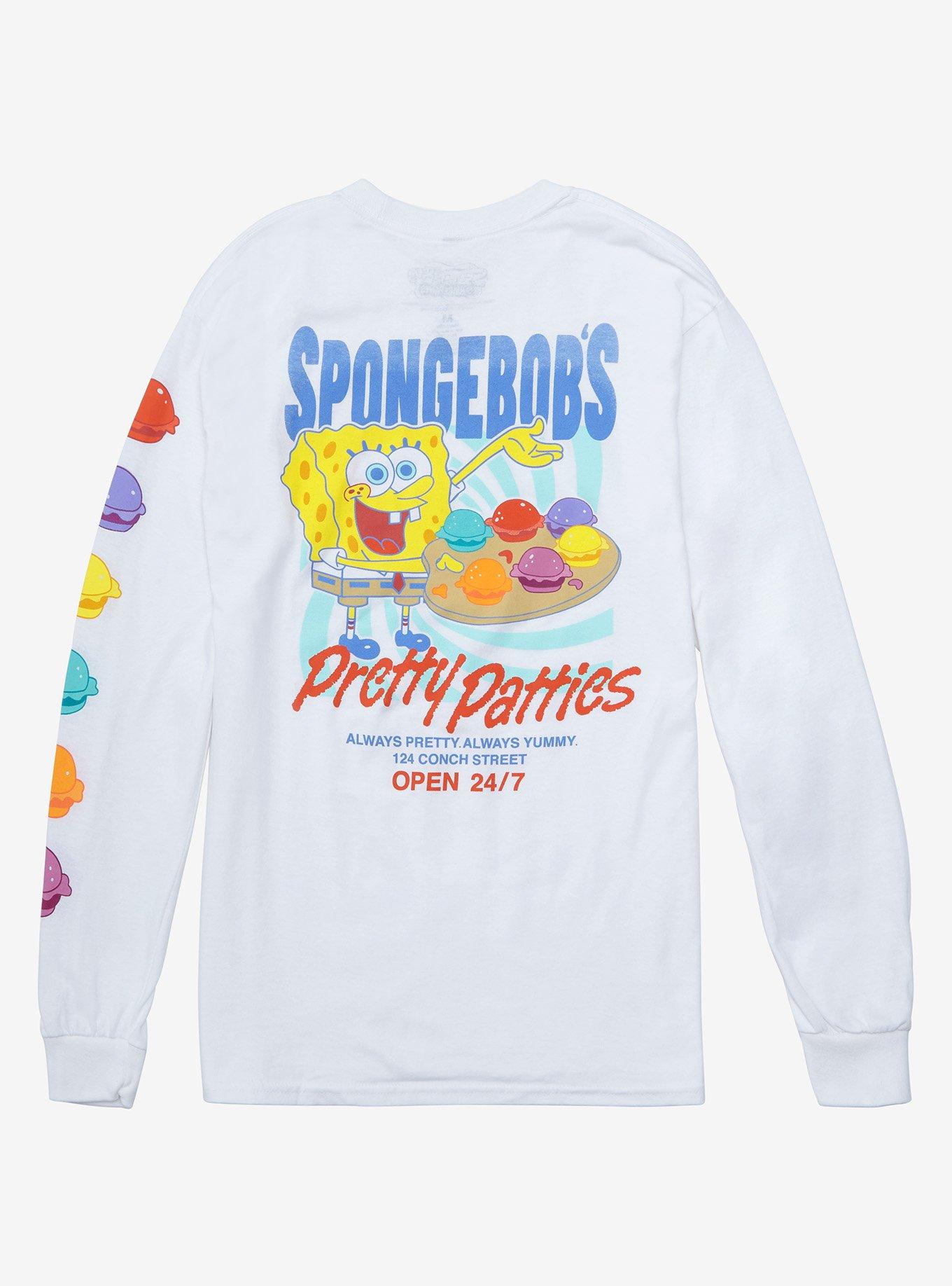SpongeBob SquarePants Pretty Patties Long Sleeve T-Shirt, WHITE, hi-res