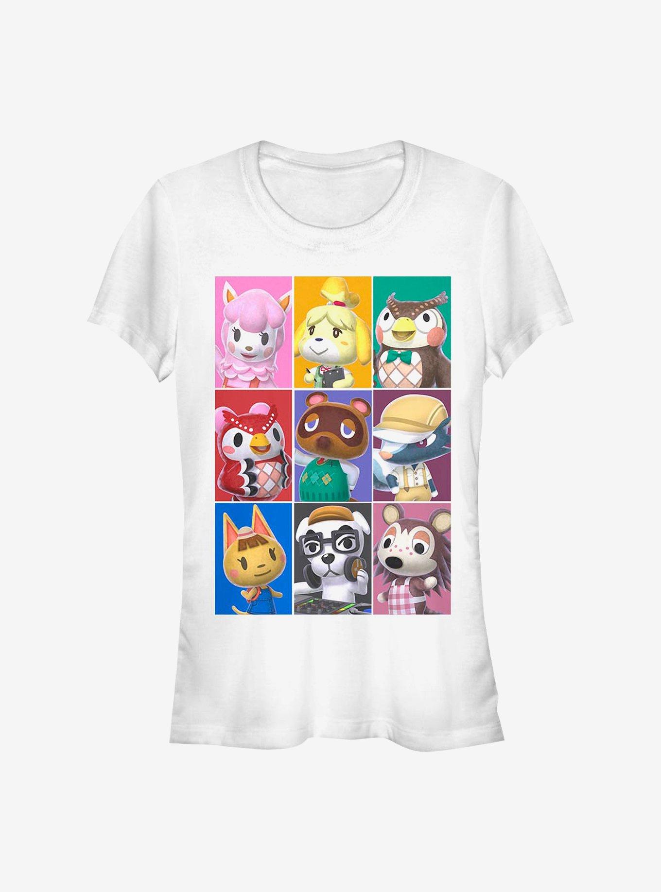Nintendo Animal Crossing Animal Blocks Girls T-Shirt, WHITE, hi-res