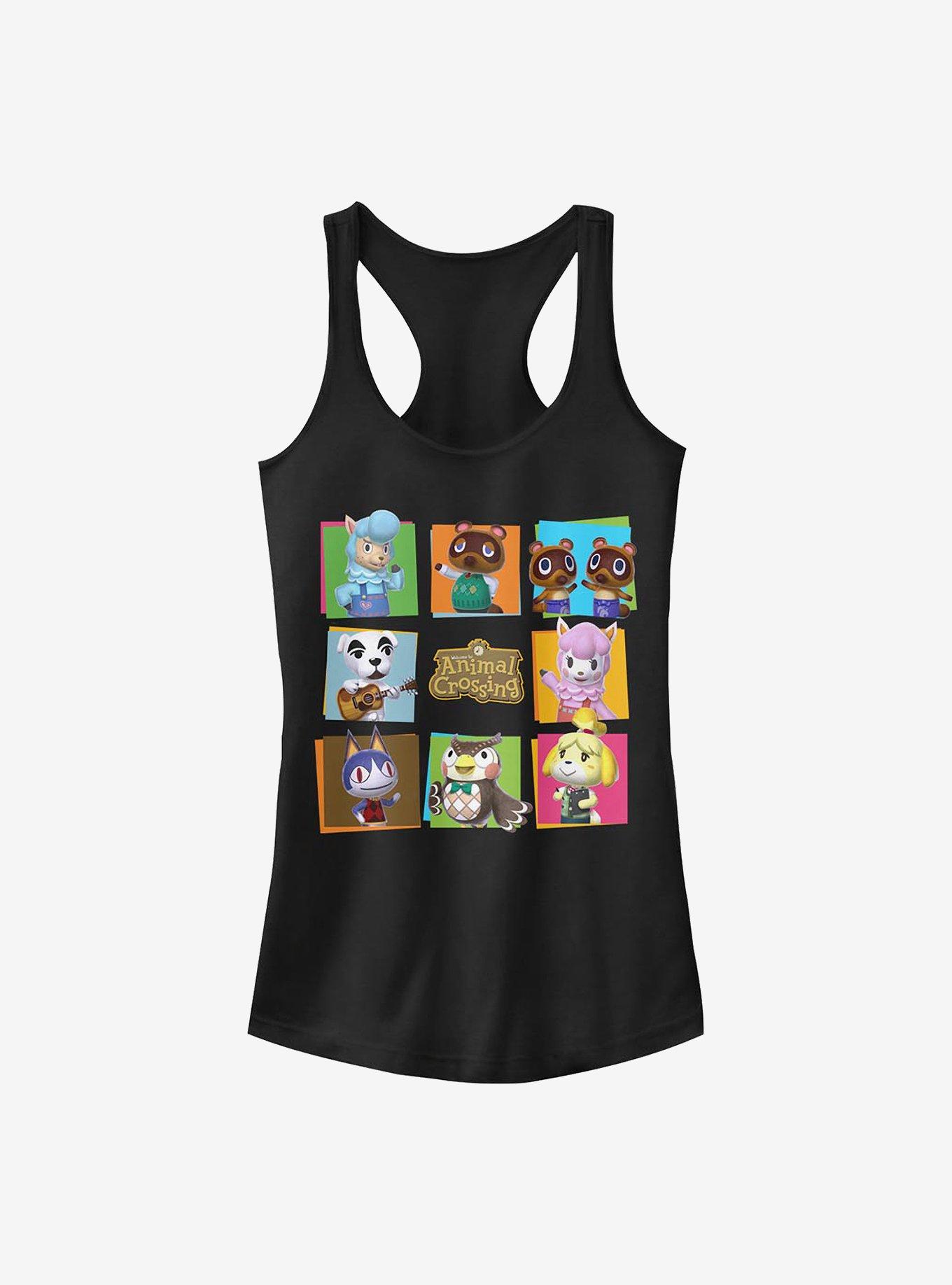 Nintendo Animal Crossing 8 Character Paste Up Girls Tank, , hi-res