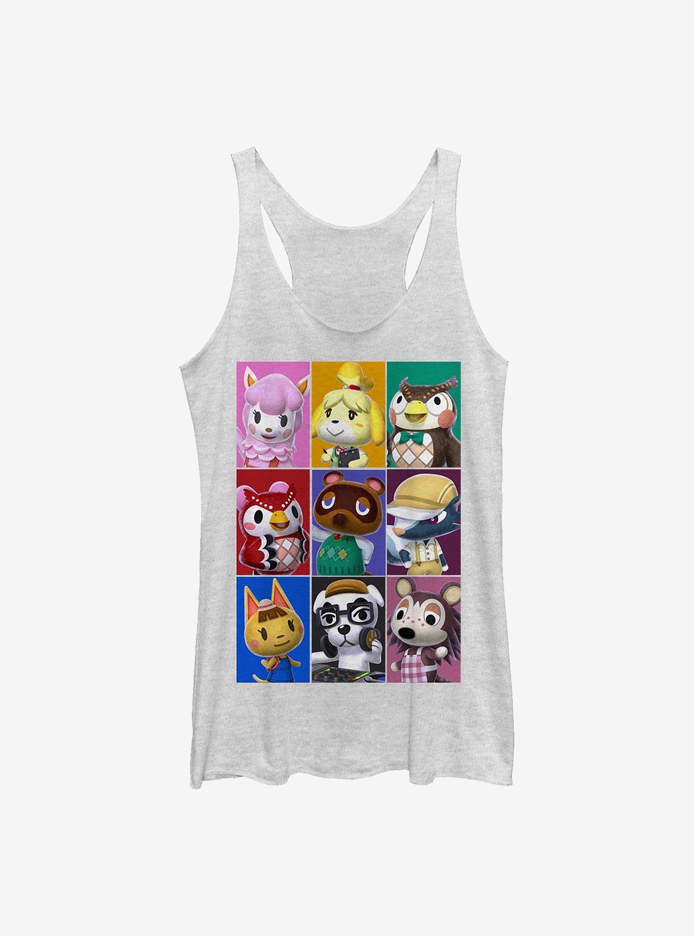 Nintendo Animal Crossing Animal Blocks Girls Tank, WHITE HTR, hi-res