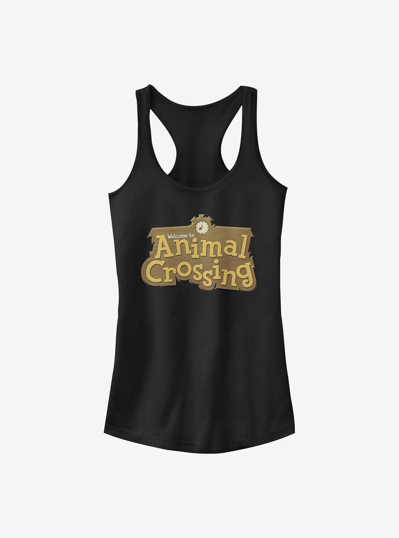 Animal Crossing Logo Girls Tank Top, BLACK, hi-res