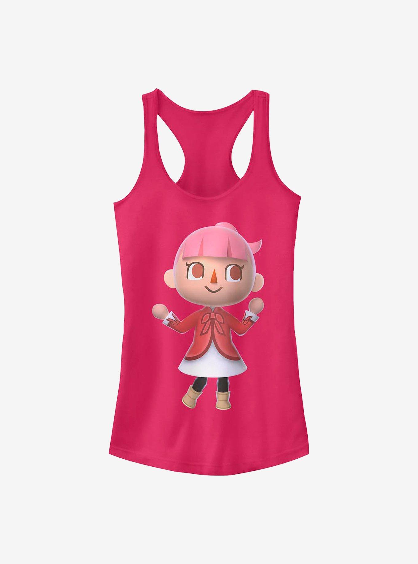 Nintendo Animal Crossing Lady Villager Girls Tank, RASPBERRY, hi-res