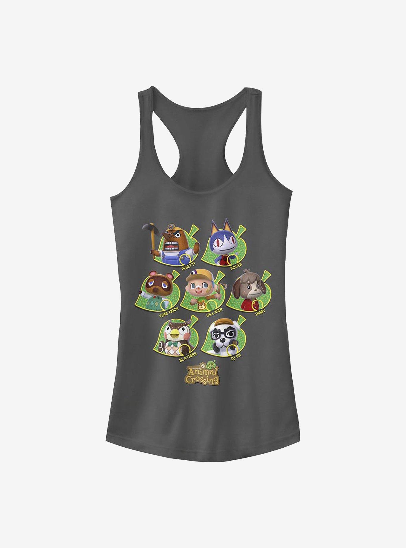 Nintendo Animal Crossing New Leaves Girls Tank, CHARCOAL, hi-res