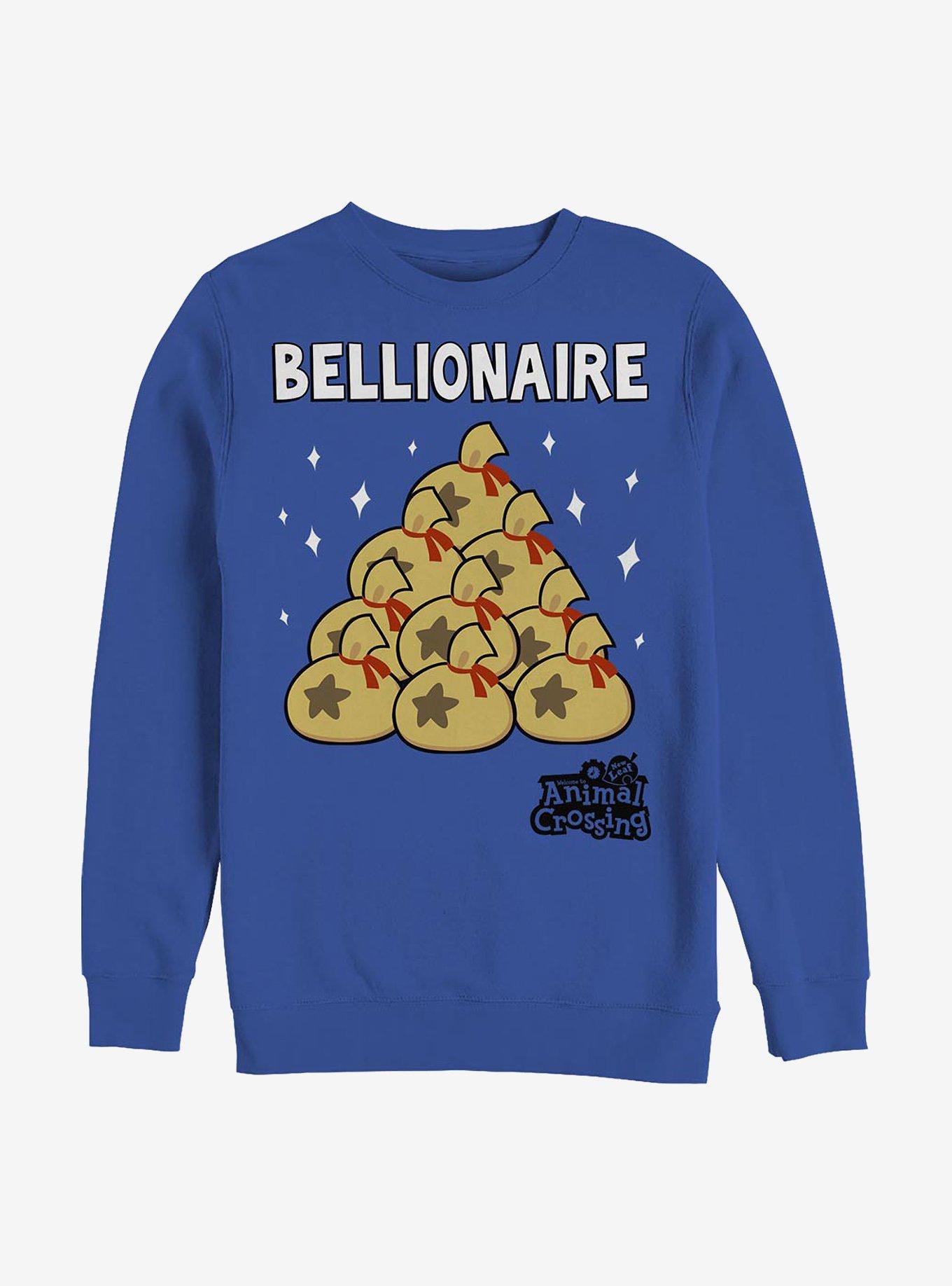 Nintendo Animal Crossing Bellionaire Crew Sweatshirt, ROYAL, hi-res