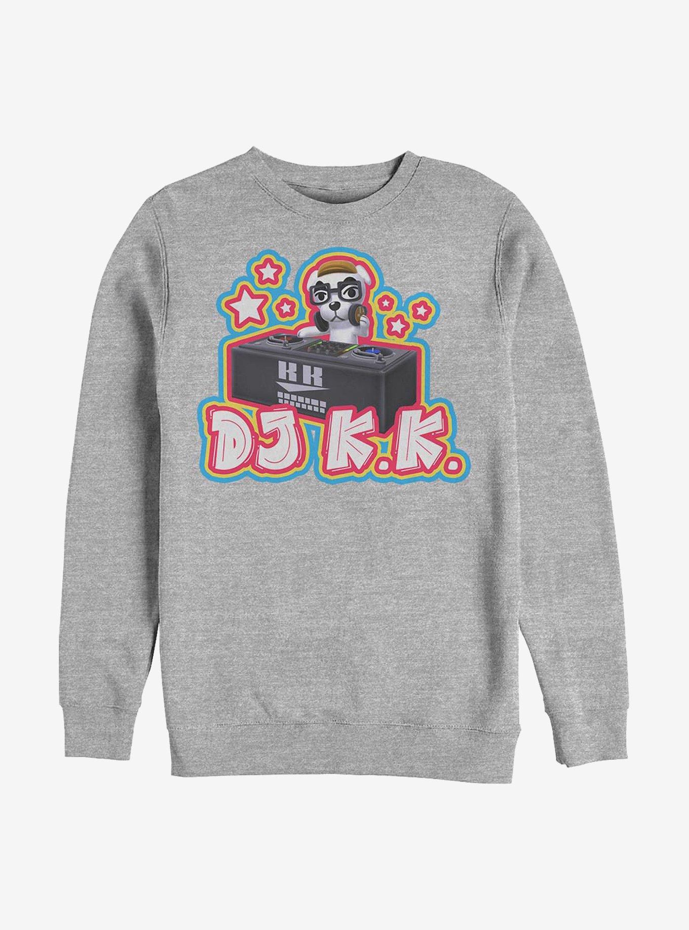 Nintendo Animal Crossing DJ K.K. Japanese Pop Crew Sweatshirt, ATH HTR, hi-res