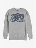 Animal Crossing Distressed Logo Crew Sweatshirt, ATH HTR, hi-res