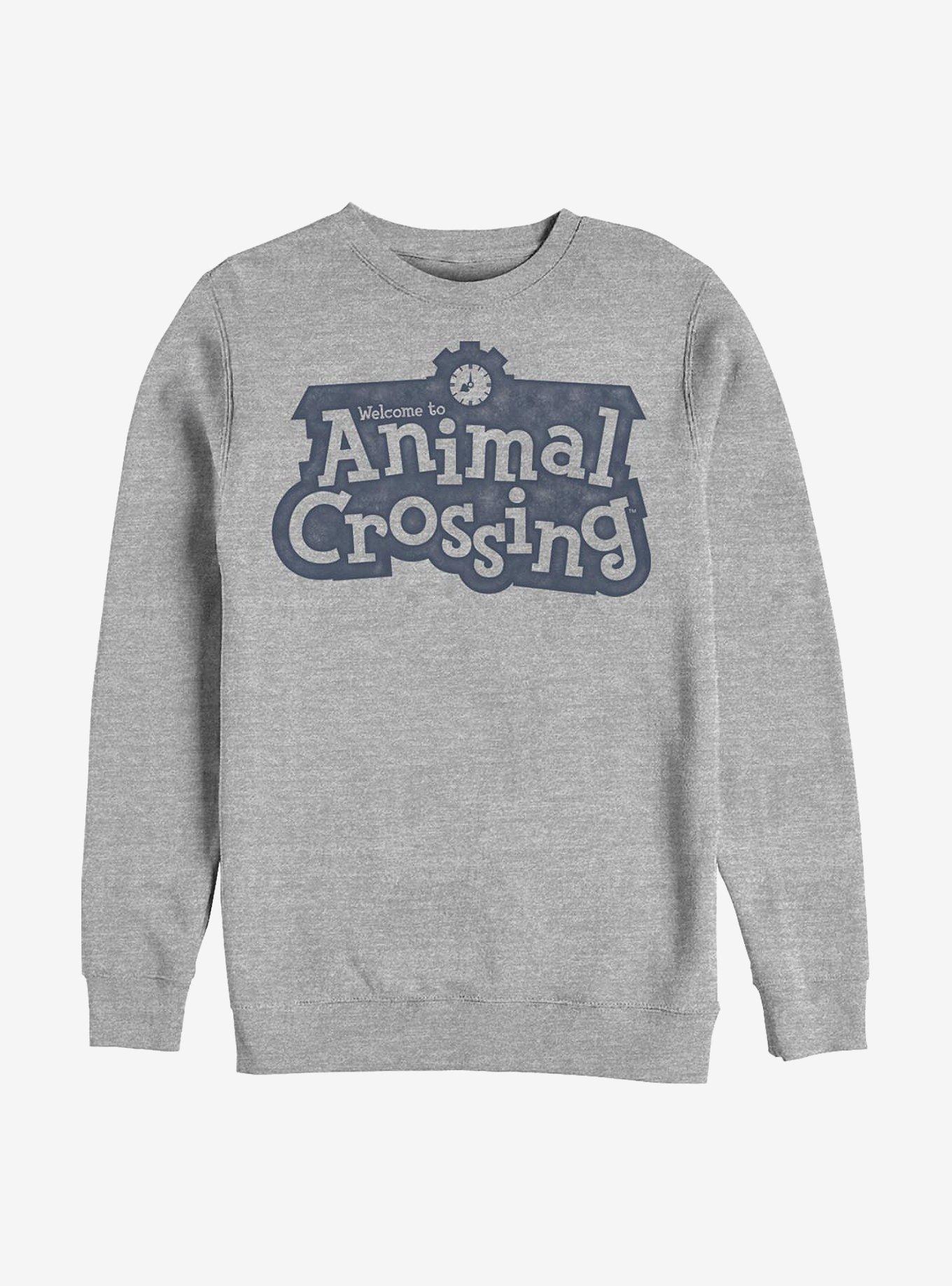 Animal Crossing Distressed Logo Crew Sweatshirt, , hi-res