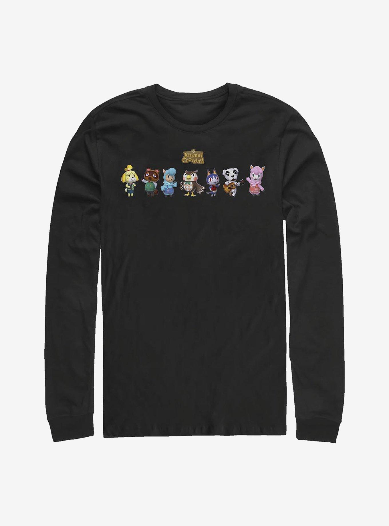 Nintendo Animal Crossing Main Players Long-Sleeve T-Shirt, BLACK, hi-res