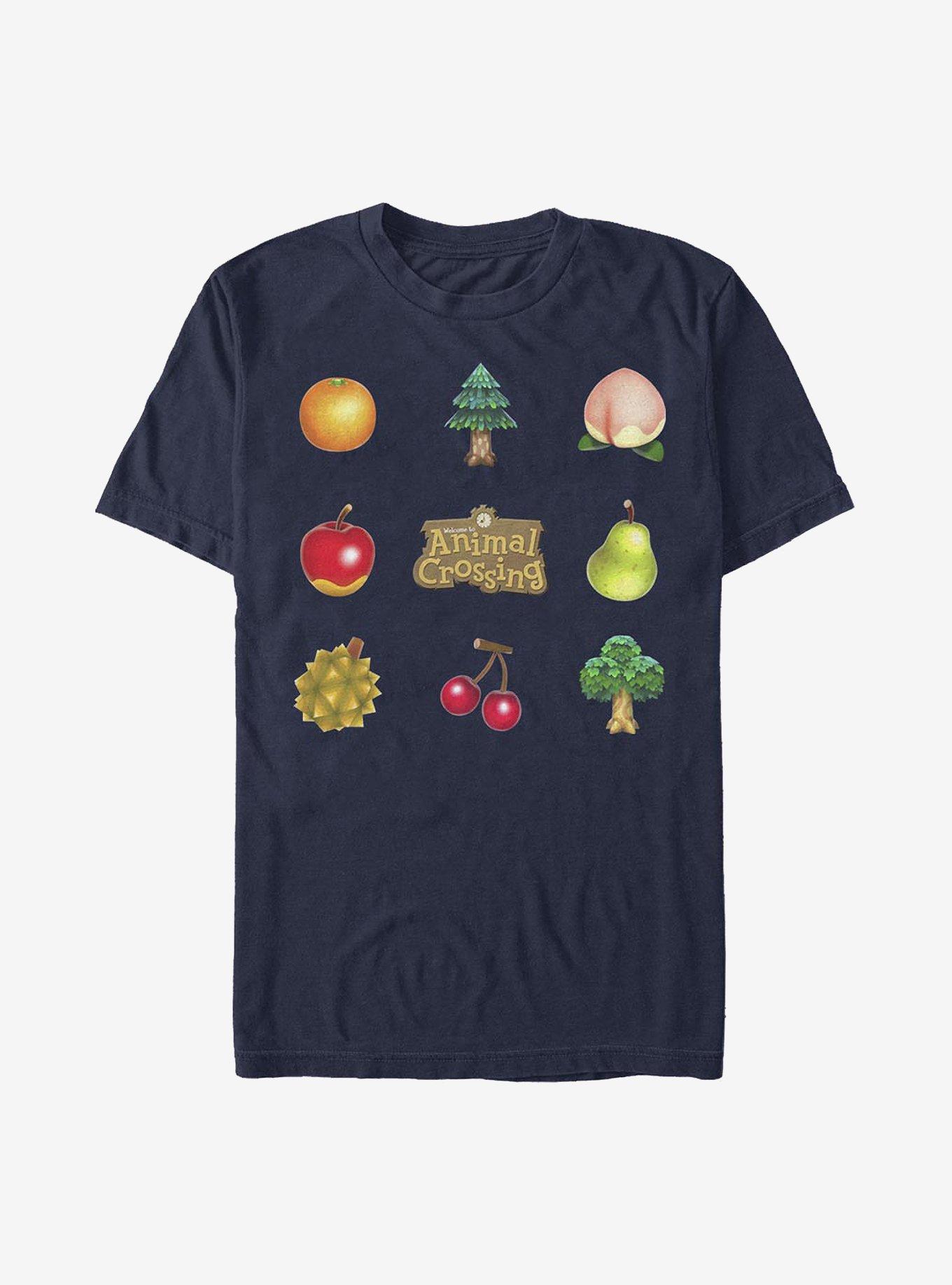 Nintendo Animal Crossing Items T-Shirt, NAVY, hi-res