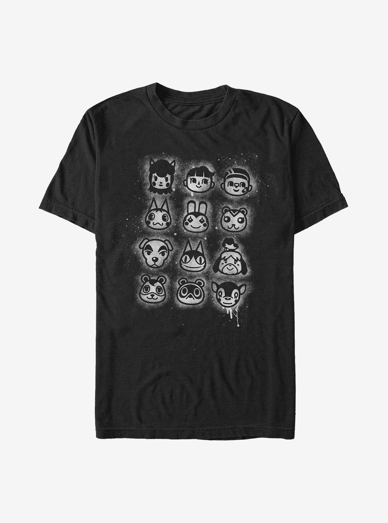 Nintendo Animal Crossing Villager Stencil T-Shirt, BLACK, hi-res