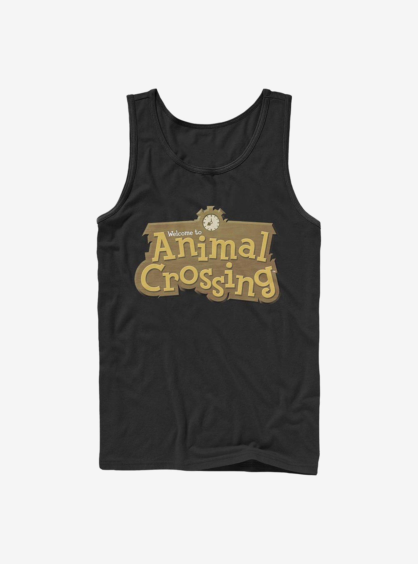 Animal Crossing Logo Tank Top, BLACK, hi-res