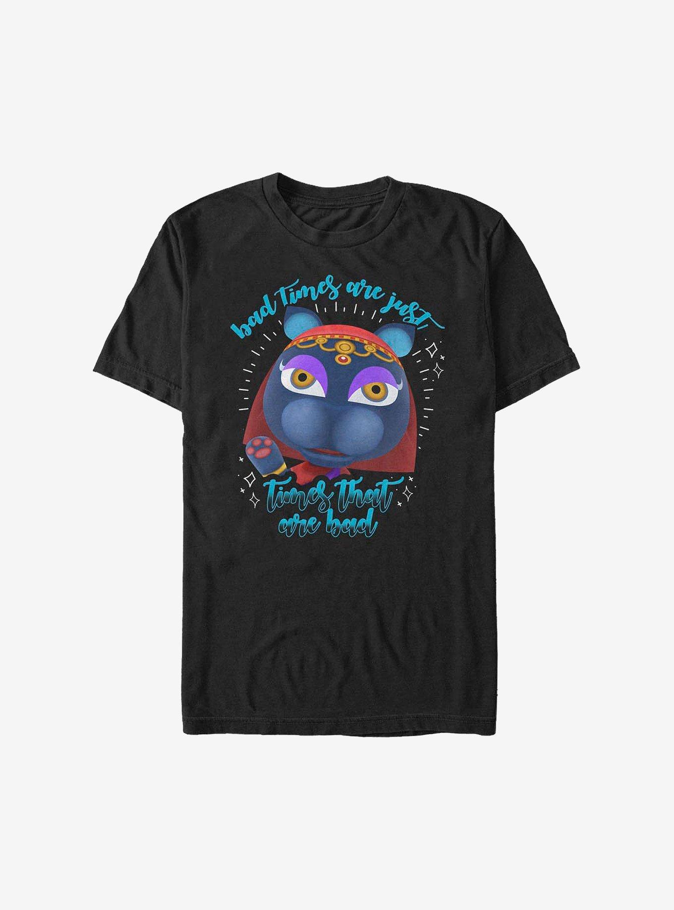 Animal Crossing Katrina Bad Times T-Shirt, BLACK, hi-res