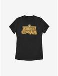 Animal Crossing Classic Welcome Sign Womens T-Shirt, BLACK, hi-res