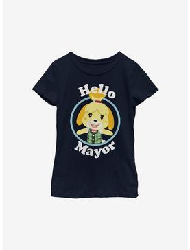 Animal Crossing Isabelle Hello Mayor Youth Girls T-Shirt, , hi-res
