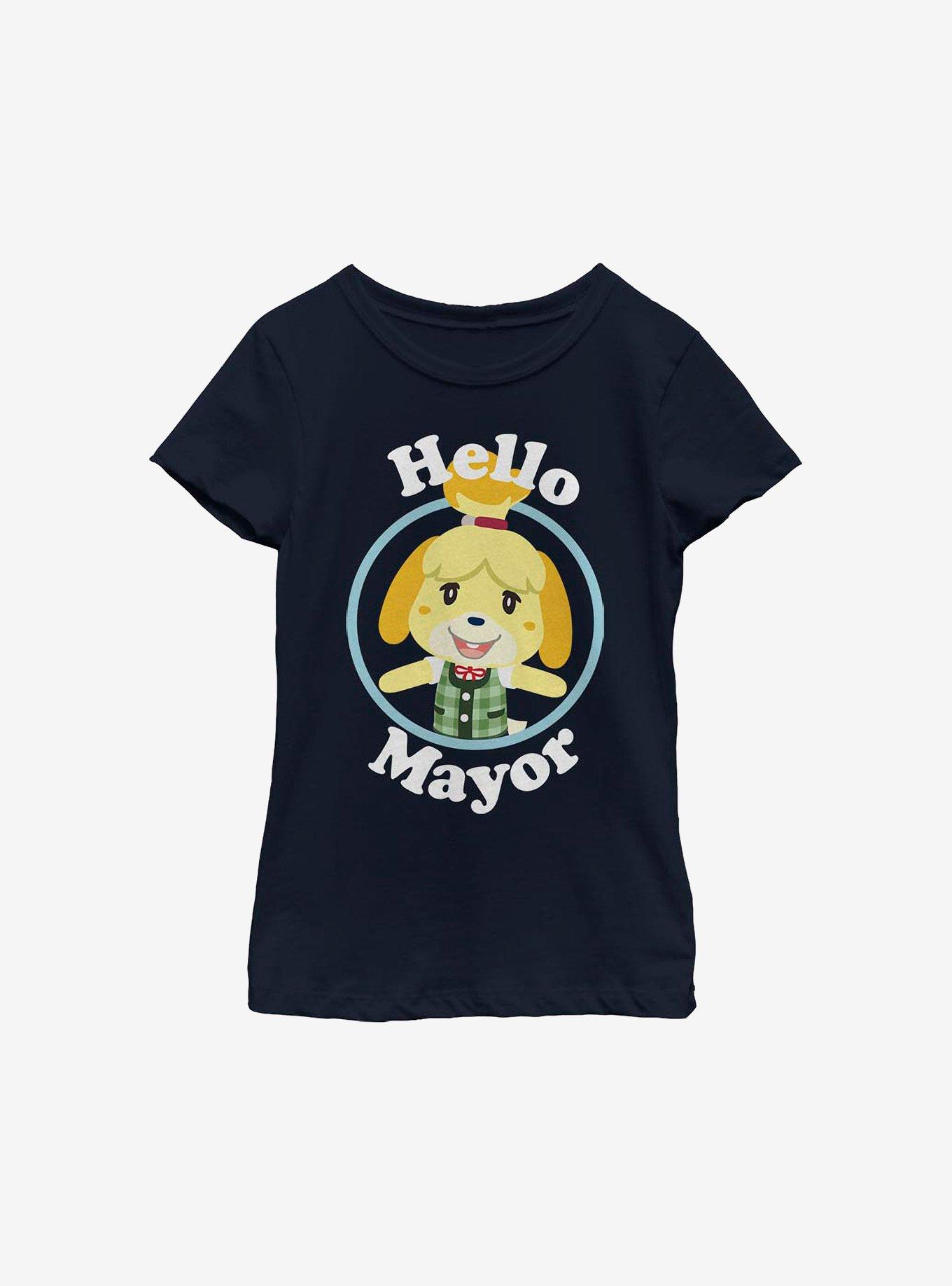 Animal Crossing Isabelle Hello Mayor Youth Girls T-Shirt, , hi-res