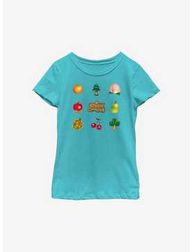 Animal Crossing Fruit And Trees Youth Girls T-Shirt, , hi-res