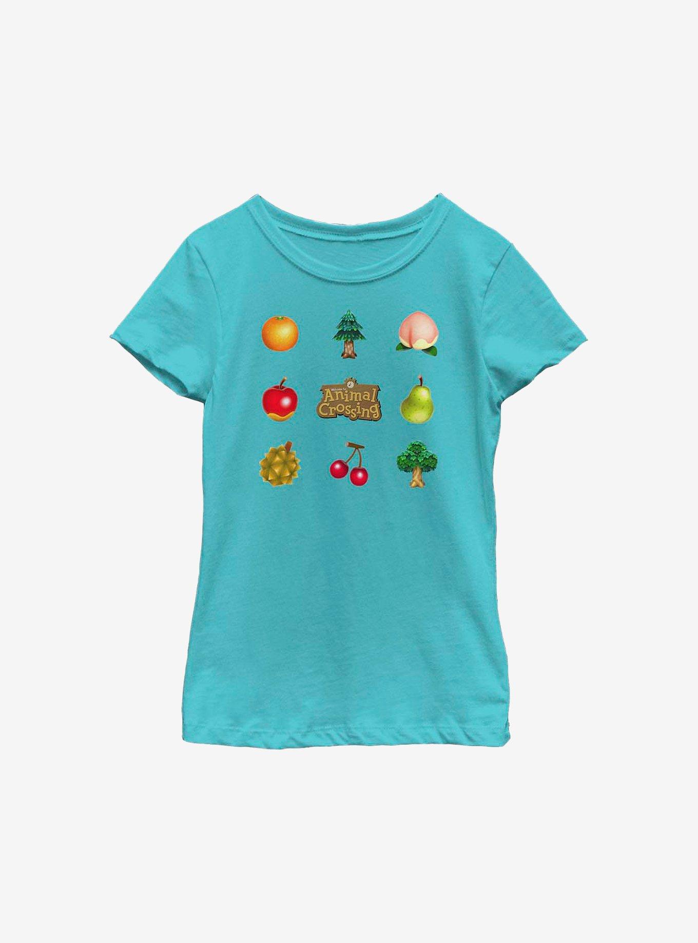 Animal Crossing Fruit And Trees Youth Girls T-Shirt, , hi-res