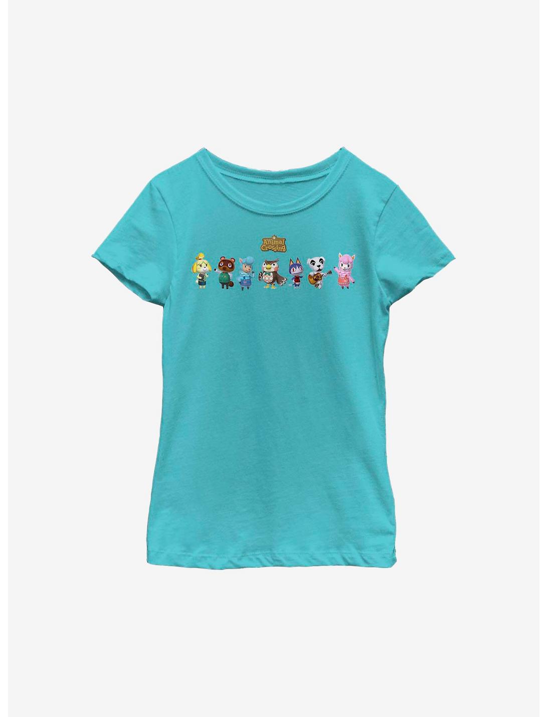 Animal Crossing Greetings Youth Girls T-Shirt, TAHI BLUE, hi-res