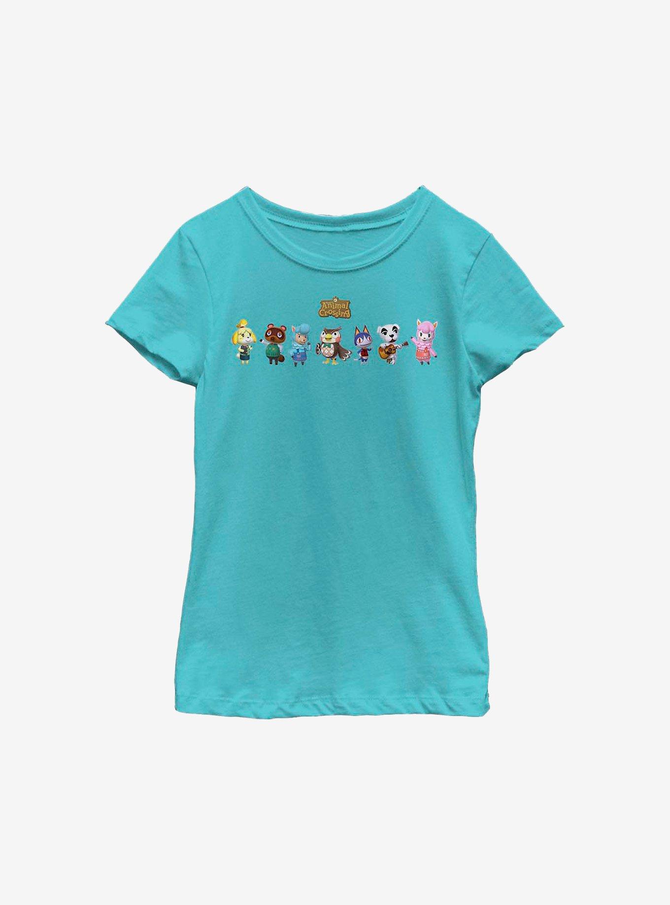 Animal Crossing Greetings Youth Girls T-Shirt, TAHI BLUE, hi-res