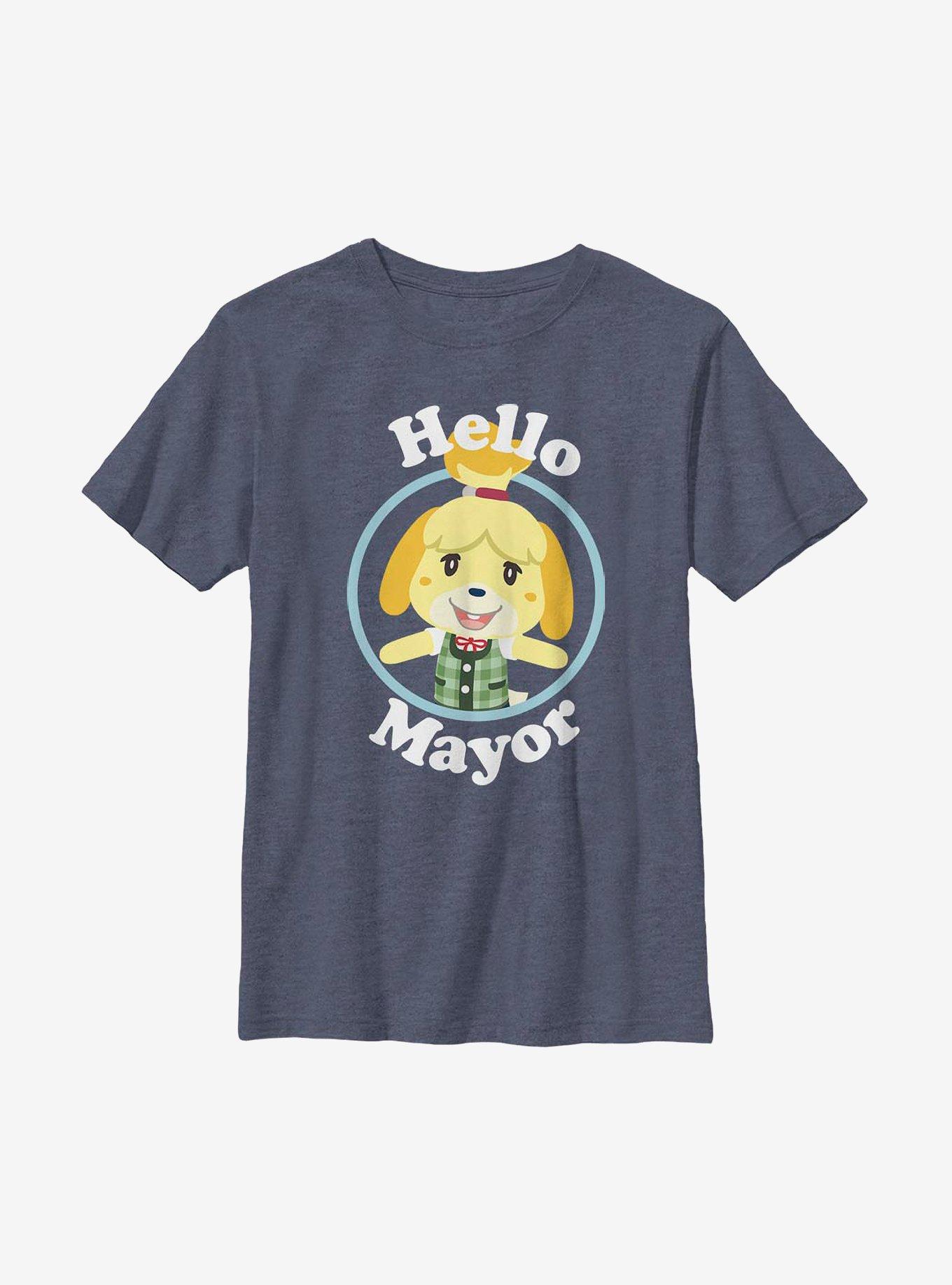 Animal Crossing Isabelle Hello Mayor Youth T-Shirt, , hi-res